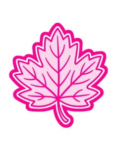 3D Uitsteker op Maat: Blad Esdoorn met Stempel