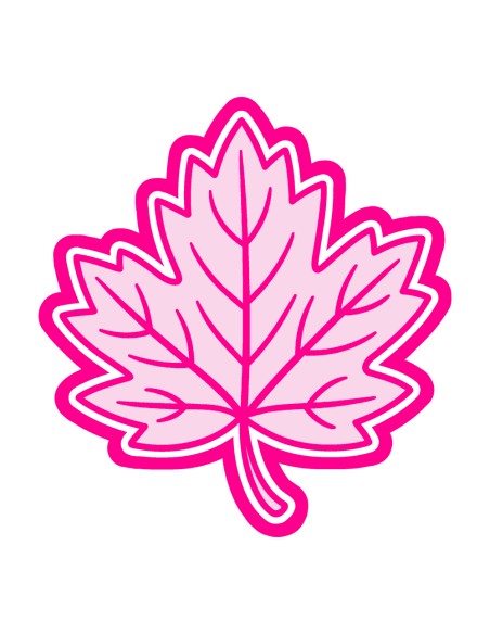 3D Uitsteker op Maat: Blad Esdoorn met Stempel