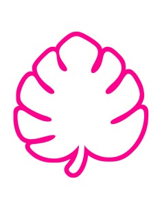 3D Uitsteker op Maat: Blad Monstera 3 - Los of Set