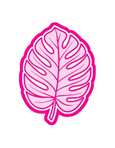 3D Uitsteker op Maat: Blad Monstera 1 met Stempel