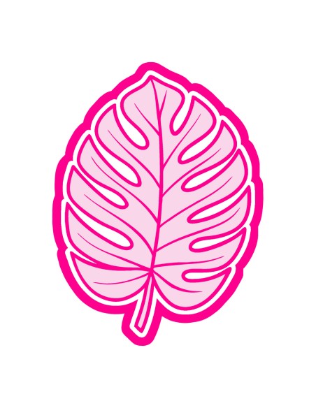 3D Uitsteker op Maat: Blad Monstera 1 met Stempel