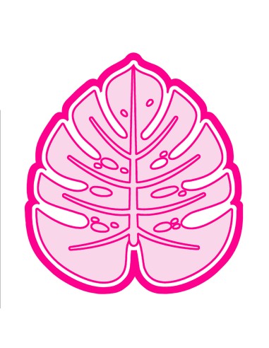 3D Uitsteker op Maat: Blad Monstera 2 met Stempel