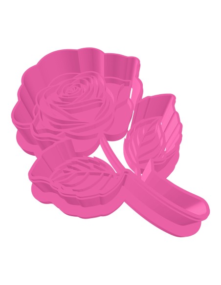 3D Uitsteker op Maat: Roos 4 met Stempel