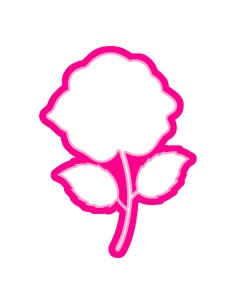 3D Uitsteker op Maat: Roos 4 - Los