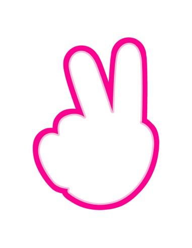 3D Uitsteker op Maat: Peace Hand