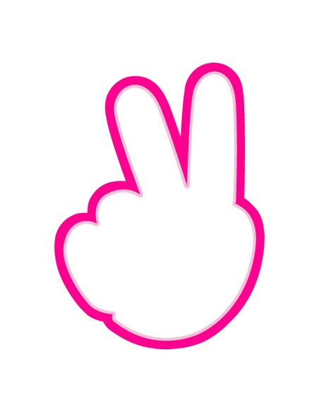 3D Uitsteker op Maat: Peace Hand