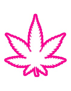 3D Uitsteker op Maat: Wietblad - Los of Set