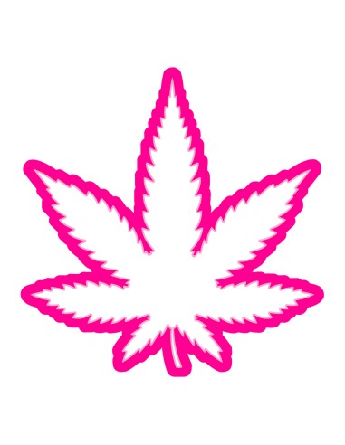 3D Uitsteker op Maat: Wietblad - Los of Set