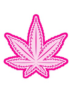 3D Uitsteker op Maat: Wietblad met Stempel