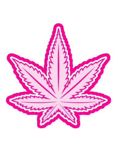 3D Uitsteker op Maat: Wietblad met Stempel