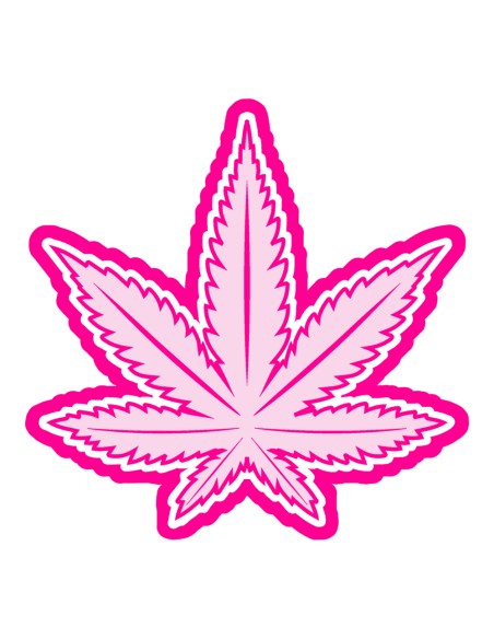 3D Uitsteker op Maat: Wietblad met Stempel