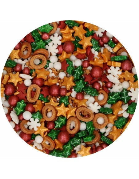 FunCakes 3D Sprinkle Medley Mistletoe Kisses -70gr-