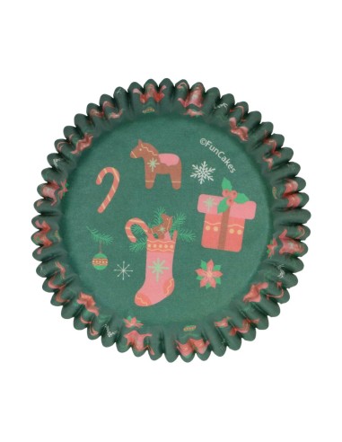 FunCakes Folie Baking Cups Kerst -48st-