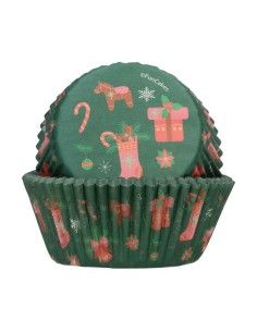 FunCakes Folie Baking Cups Kerst -48st- 2