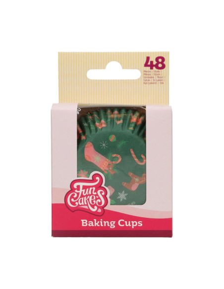 FunCakes Folie Baking Cups Kerst -48st-