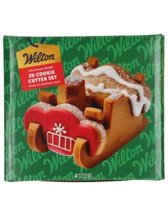 Wilton Koekjes Uitsteker Set 3D Kerstslee -4st- 