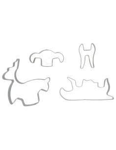 Wilton Koekjes Uitsteker Set 3D Kerstslee -4st-  2