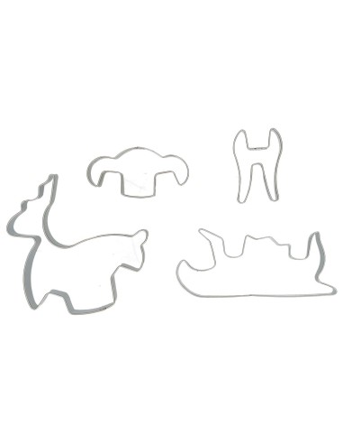 Wilton Koekjes Uitsteker Set 3D Kerstslee -4st- 