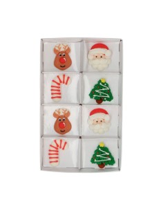 Wilton Suikerdecoratie Fijne Kerst -8st-