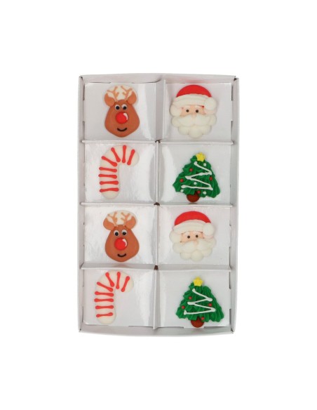 Wilton Suikerdecoratie Fijne Kerst -8st-