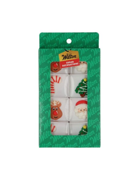 Wilton Suikerdecoratie Fijne Kerst -8st-