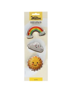 Wilton Uitsteker Set Regenboog, Wolk en Zon -3st-