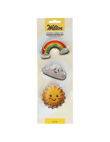 Wilton Uitsteker Set Regenboog, Wolk en Zon -3st-