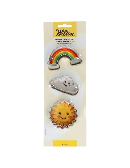 Wilton Uitsteker Set Regenboog, Wolk en Zon -3st-