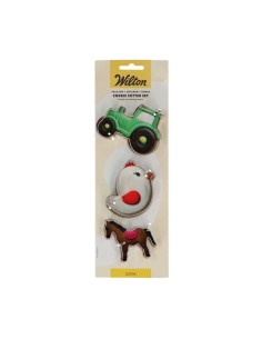 Wilton Uitsteker Set Traktor, Kuiken en Paard -3st-