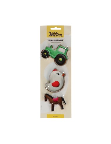 Wilton Uitsteker Set Traktor, Kuiken en Paard -3st-