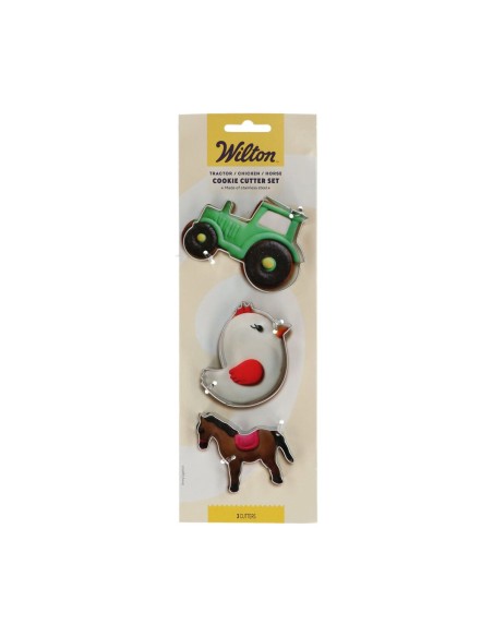Wilton Uitsteker Set Traktor, Kuiken en Paard -3st-
