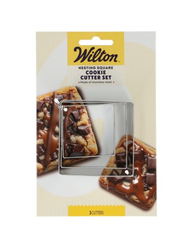 Wilton Koekjes Uitsteker Set Vierkant -3st-
