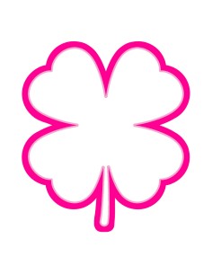 3D Uitsteker op Maat: Klavertje - Los of Set