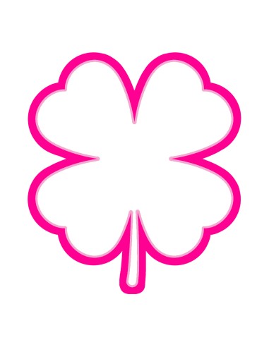 3D Uitsteker op Maat: Klavertje - Los of Set