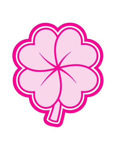 3D Uitsteker op Maat: Klavertje met Stempel