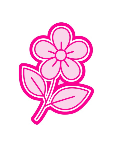 3D Uitsteker op Maat: Bloem 6 met Stempel