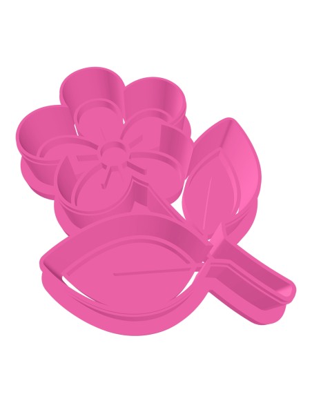 3D Uitsteker op Maat: Bloem 6 met Stempel