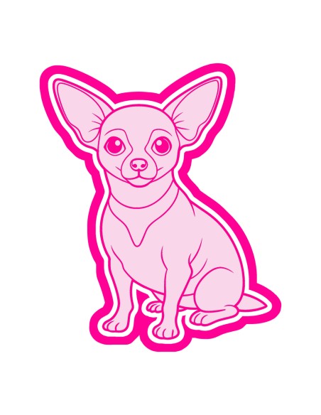 3D Uitsteker op Maat: Chihuahua met Stempel
