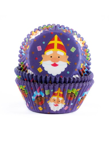 House of Marie Baking Cups Sint en Piet -48st-