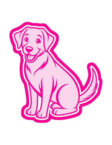 3D Uitsteker op Maat: Labrador met Stempel