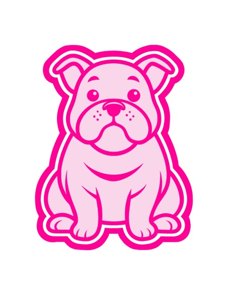 3D Uitsteker op Maat: Bulldog met Stempel