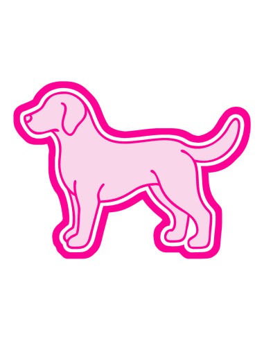 3D Uitsteker op Maat: Hond met Stempel