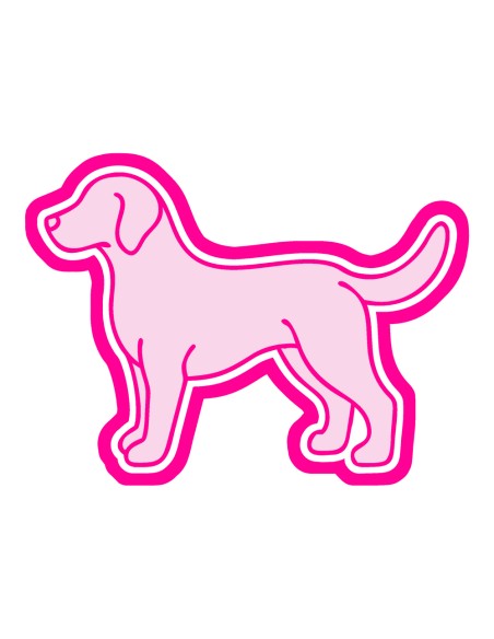 3D Uitsteker op Maat: Hond met Stempel