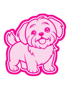 3D Uitsteker op Maat: Westie met Stempel