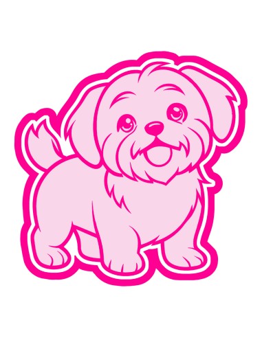 3D Uitsteker op Maat: Westie met Stempel