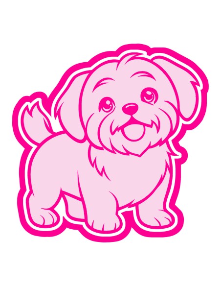 3D Uitsteker op Maat: Westie met Stempel