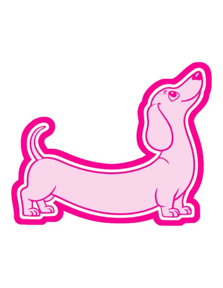 3D Uitsteker op Maat: Teckel met Stempel