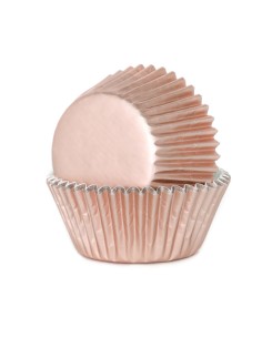 House of Marie Baking Cups Folie Rosé Goud -36st-
