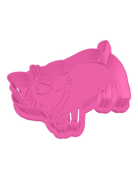 3D Uitsteker op Maat: Boederij - Varken met Stempel
