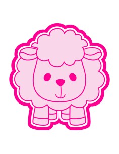 3D Uitsteker op Maat: Schattig Schaap met Stempel